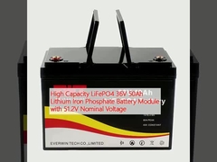 Kapasitas tinggi LiFePO4 36V 50Ah Lithium Iron Phosphate Battery Module dengan tegangan nominal 51.2V