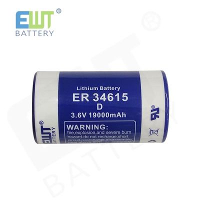 3.6V D Ukuran ER34615 Baterai Lithium Thionyl Chloride Pabrik Baterai silinder LISOCL2