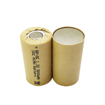 Beli Nikel 10c Baterai Cell Sub-C SC3000mah 1.2 V Ni Mh Baterai isi ulang pembuatan online