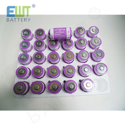 Beli Baterai Lithium Thionyl Chloride Rate Tinggi Silinder 3.6V Baterai Lithium Sel ER34615M pembuatan online
