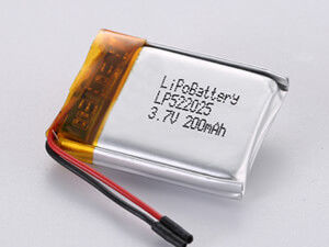 Beli LP522025 200MAH Baterai Li-ion Polimer Kapasitas Tinggi -10C -65C Dengan PCM untuk aplikasi tugas berat dan permintaan online manufacture