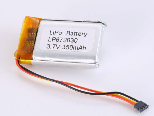 Beli 3.7V 350MAH 500-1000 Siklus Baterai Litium Polymer -20 hingga 60 derajat Celcius Suhu Pelepasan pembuatan online