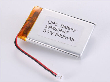 Beli LP483547 3.7V 940MAH Lithium Polymer Battery with ROHS Certification and Wide Temperature Range online manufacture