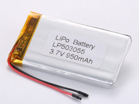 Beli LP503055 3.7V 950MAH produsen baterai li-ion Baterai Lithium Polymer tahan lama Baterai isi ulang Suhu pembuangan -20°C Sampai 60°C pembuatan online