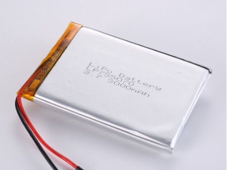 Beli LP755070 3.7V 3000MAH Lithium Polymer Battery Manufacturers dengan Cara Pengisian CC/CV dan JST/Customized Connector Type pembuatan online