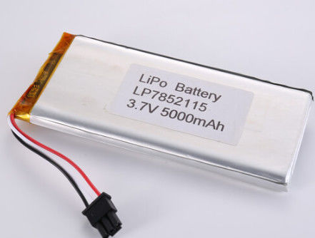 Beli LP7852115 3.7V 5000MAH Baterai Li Ion Produsen Oem Odm Didukung Kapasitas Tinggi LiPo Paket dengan 2-3 Jam waktu pengisian pembuatan online