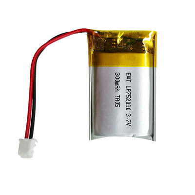 752030 Baterai Mini Lipo 3.7v 300mah Baterai Li Polymer isi ulang