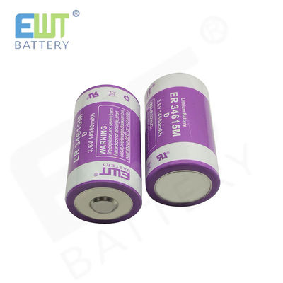 14500mAh 3.6v Lithium Ion Battery Cell Silinder ER34615M Untuk Meter Air