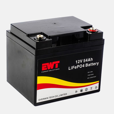 LiFePO4 Lithium Battery 12.8V 54Ah Lithium Iron Phosphate Battery Pack SLA penggantian lfp baterai