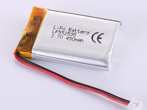 450mAh Baterai Li-Po isi ulang LP552535 3.7V untuk OEM / ODM Umur Siklus 1000 Kali