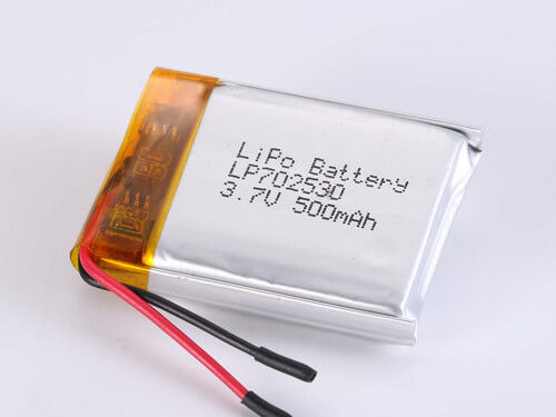 Baterai lithium MP4 berkapasitas tinggi LP702530 3.7V 500MAH isi ulang