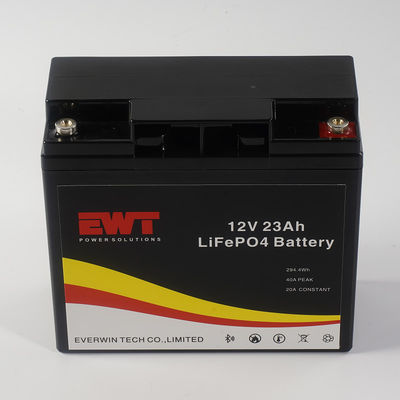 Baterai LifePo4 12V 23AH yang dapat disesuaikan dengan Sertifikasi RoHS Kapasitas Tinggi