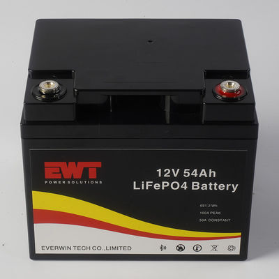 Lithium Lifepo4 Baterai Paket dengan 12V tegangan nominal dan 50A arus puncak