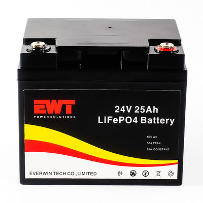 EWT IFR32700 24v 25ah Lifepo4 Baterai Paket 12.8v 100000mah Deep Cycle Lithium Ion Baterai