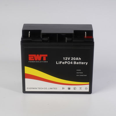 Baterai Lithium Ion yang dapat diisi ulang LifePo4 Baterai Paket 12V 20AH Untuk Sistem Surya Dengan BMS
