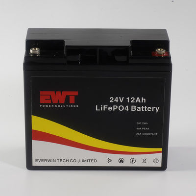 Deep Cycle 24V 12Ah Lifepo4 Lithium Battery Compact Untuk Alat Listrik