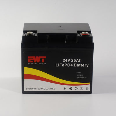 IFR26650 24V 25Ah 630Wh Lifepo4 Baterai Paket Untuk Storage Solar Sepeda Motor Listrik