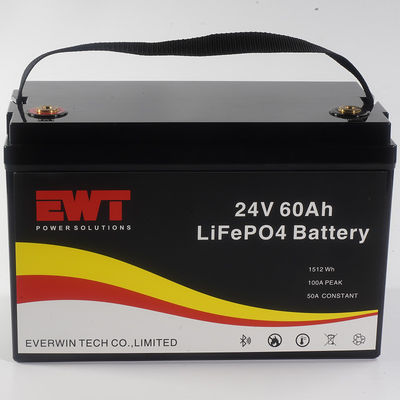 EWT LiFepo4 Baterai Paket 24V 60AH Dengan Kapasitas Monitoring Layar LCD Besar