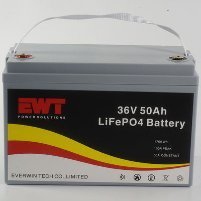 36V 50AH LiFePO4 Baterai Paket Mobil kendaraan rekreasi Power Supply untuk sistem penyimpanan energi