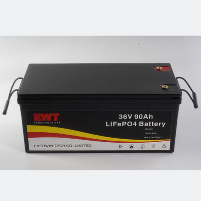 36V 90AH LifePo4 Baterai Paket OEM Layanan Penjualan dengan Kelembaban Penyimpanan 65±20% RH Keamanan Tinggi