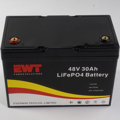 Umur siklus panjang baterai lifepo4 isi ulang 48V 30Ah untuk skuter E-bike Golf mobil