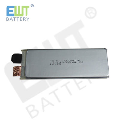 Baterai Lithium Polymer A Grade LP6744126 3.7V 4000mAh 3C Selama 1 Bulan Lebih dari Fitur Keamanan Perlindungan Pelepasan