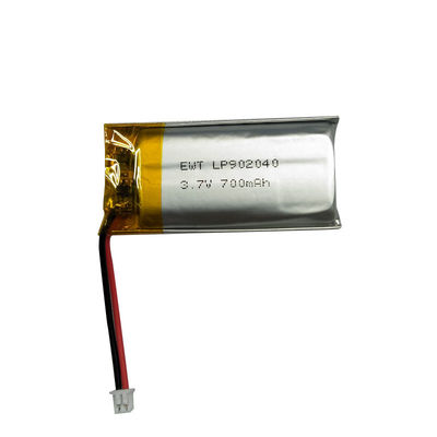 LP902040 3.7V 700MAH Prismatic Polymer Lithium Battery Disesuaikan dan Didukung Pabrik OEM/ODM