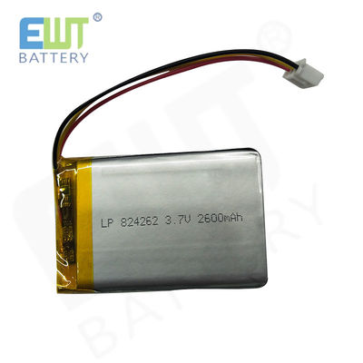 LP824262 3.7V 2600mAh Kapasitas Tinggi LiPo Pack Power untuk perangkat LED