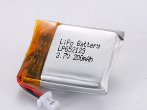 LP652123 3.7V 200MAH Jenis Bisnis Baterai Polimer Litium Perak dengan Fitur Keamanan Perlindungan Overcharge dan Warna