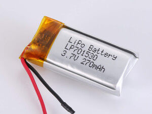 LP701530 3.7V 270MAH Lithium Polymer Battery dengan PCM dan Perlindungan Sirkuit Singkat