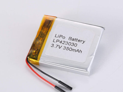 LP423030 3.7V 350MAH Baterai Lithium Polymer tahan lama untuk perangkat yang dapat diisi ulang -20 hingga 45 derajat Celcius