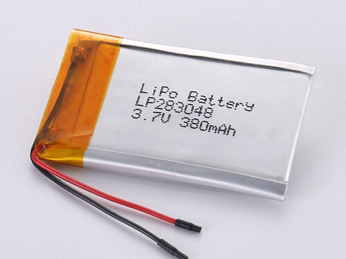 LP283048 3.7V 380MAH Baterai Lithium Polymer Grade A dapat diisi ulang -20 hingga 45 derajat Celcius