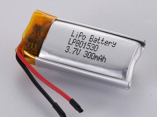 LP801530 3.7V 300MAH Baterai Lithium Polymer Terisi ulang untuk -20 hingga 60 derajat Celcius Suhu dan Kapasitas Pelepasan