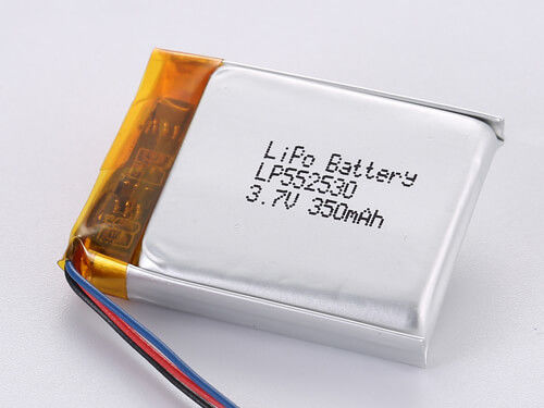 LP552530 3.7V 350MAH Baterai Litium Polimer Isi Ulang -20 hingga 45 derajat Celcius Kinerja Top Kelas A