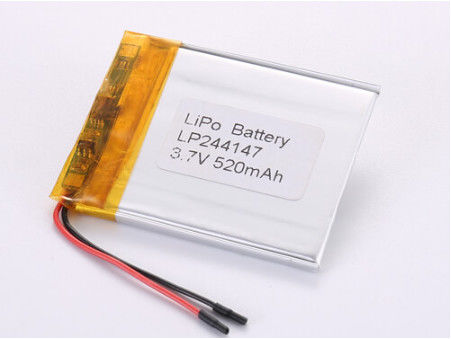 Bahan Anode Lainnya Polymer Li-ion Rechargeable Cell LP244147 3.7V 520MAH untuk Kinerja Maksimum dan Sertifikasi ROHS