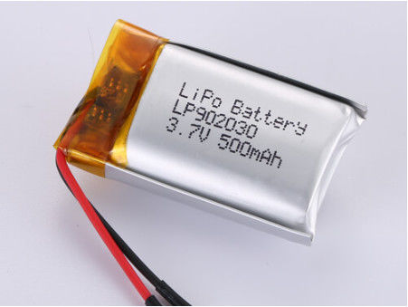 LP902030 3.7V 500MAH Kapasitas Tinggi LiPo Pack CC/CV Cara Pengisian dan Kimia Litium Polymer