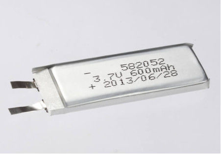 3.7V 600MAH 3.7V Baterai Lithium Polymer Sel Rechargeable Polimer Perak untuk Aplikasi Tugas Berat