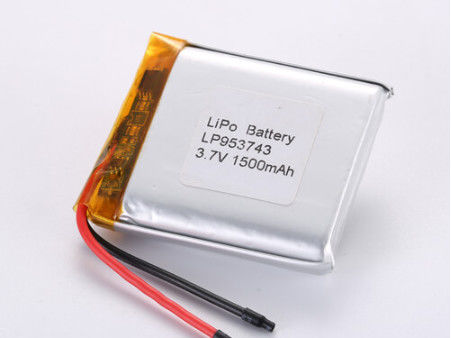 LP953743 3.7V 1500MAH produsen baterai lithium ion Baterai Lithium Polymer Rechargeable tahan lama -20°C sampai 60°C Kelas A untuk Hasil Terbaik