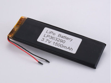 Perak 3.7V 1500MAH Baterai Li-Ion Produsen LiPo Paket Kapasitas Tinggi dengan Kelas A dan Tingkat Pelepasan Puncak 1C