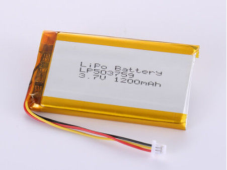 LP503759 3.7V 1200MAH Baterai Li Ion Produsen Perak untuk Perangkat Terisi Ulang