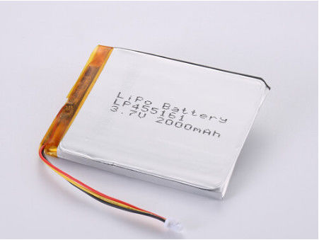 Baterai Litium Polimer Perak dengan Jaminan 12 Bulan Satu Tahun LP455161 3.7V 2000MAH Pabrik Baterai Prismatik