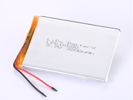 LP616588 3.7V 3200MAH produsen baterai li-ion Baterai litium polimer jenis konektor khusus dengan perlindungan sirkuit pendek yang memastikan penyimpanan yang aman