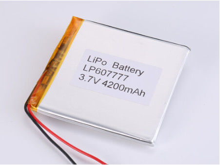 LP607777 3.7V 4200MAH Lithium Polymer Battery dengan Overcharge Protection dan CC/CV Charge Method dari Produsen