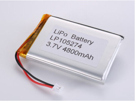 Baterai Lithium Polymer Li-polymer Cell untuk kisaran suhu yang luas Voltage terisi penuh 3.7V 4800MAH