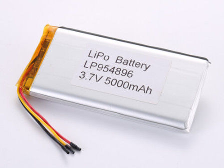 Kapasitas tinggi LiPo Pack 3.7V 5000MAH Baterai Li Ion Produsen Bahan Anode Lainnya untuk Standar 2-3 Jam Waktu pengisian