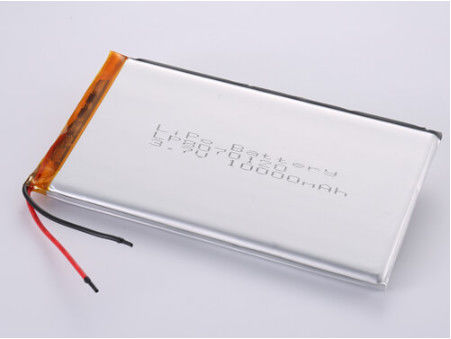 Baterai Li-polimer 3,7V tahan lama dengan 500 Siklus Hidup Siklus dan 10000 MAH Kapasitas yang dibutuhkan