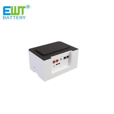 Paket baterai lithium besi fosfat 100AH 48V Rak-mount penyimpanan energi rumah baterai bertumpuk sel surya