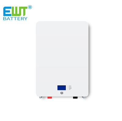 Paket baterai lithium besi fosfat sel PV surya yang dipasang di dinding rumah 48v 100ah